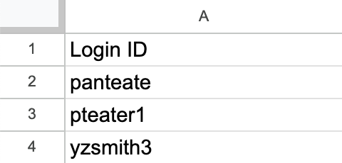 Login ID option